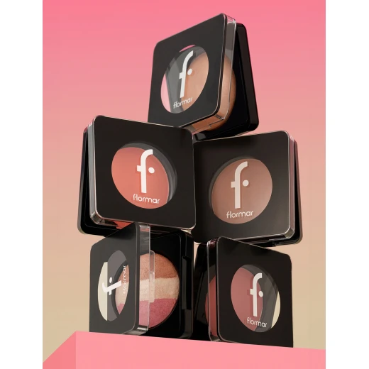 Flormar Baked Blush-On 043 Golden Peach, Long-Lasting Face Makeup, 4g - Flormar - Image 5