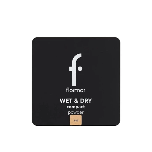 Flormar Wet & Dry Compact Powder 010 Apricot Matte Finish 10g Flormar Wet & Dry Compact Powder 010 Apricot Matte Finish 10g