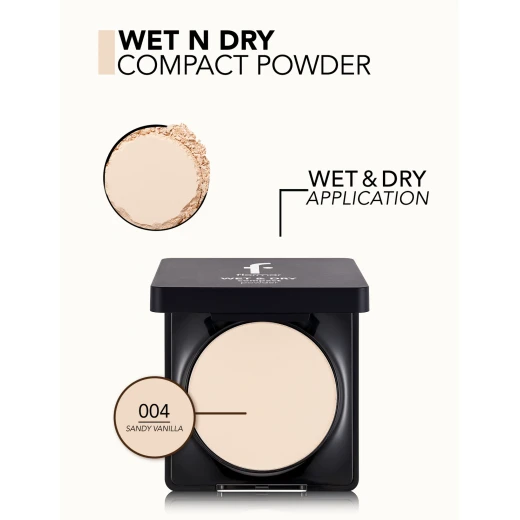 Flormar Wet & Dry Compact Powder 004 Sandy Vanilla Matte Finish 10 G - Flormar - Image 2