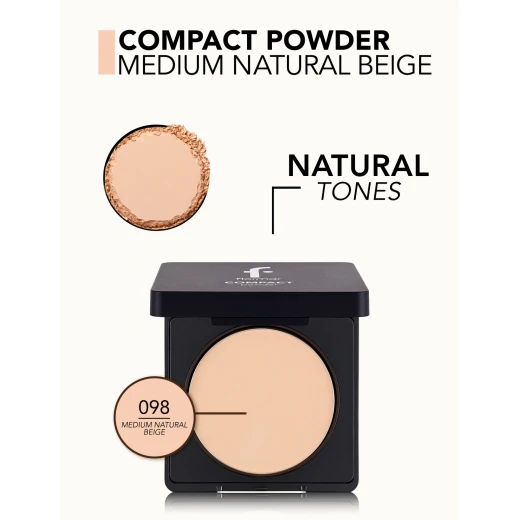 Flormar C.Powder Compact Powder Medium Natural Beige 098 11g Long Lasting Face Makeup - Flormar - Image 2