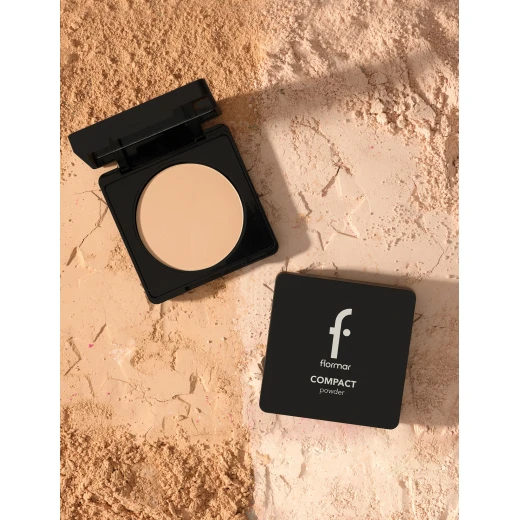 Flormar C.Powder Compact Powder Medium Rose 090, Long Lasting Face Makeup, 11g - Flormar - Image 4