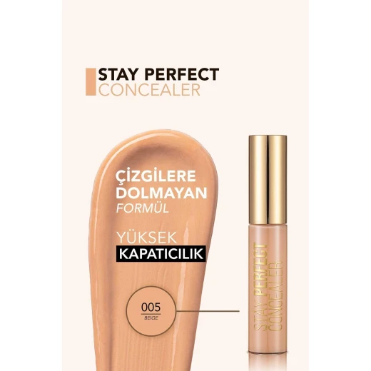 Flormar Stay Perfect Concealer Cool Undertone 005 Beige Makeup - Flormar - Image 4
