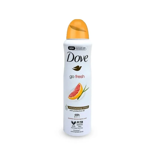 Dove Go Fresh Grapefruit Deodorant Spray 150ml Refreshing Citrus Scent for All-Day Freshness Dove Go Fresh Grapefruit Deodorant Spray 150ml Refreshing Citrus Scent for All-Day Freshness