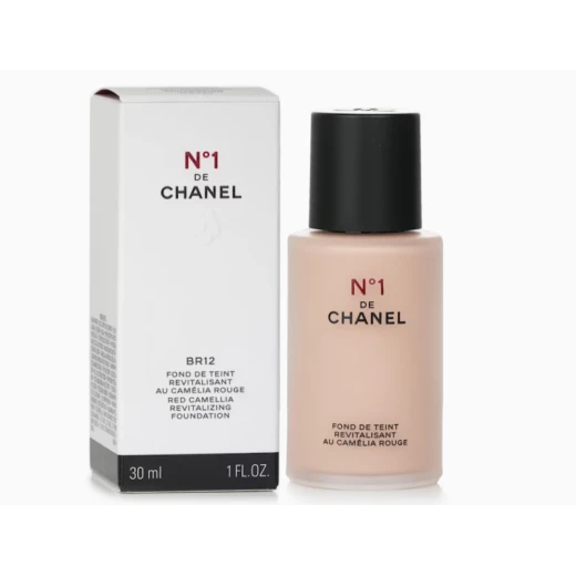 Chanel N°1 De Chanel Revitalising Foundation Illuminates Hydrates Protects 30ml Shade BR12 Chanel N°1 De Chanel Revitalising Foundation Illuminates Hydrates Protects 30ml Shade BR12
