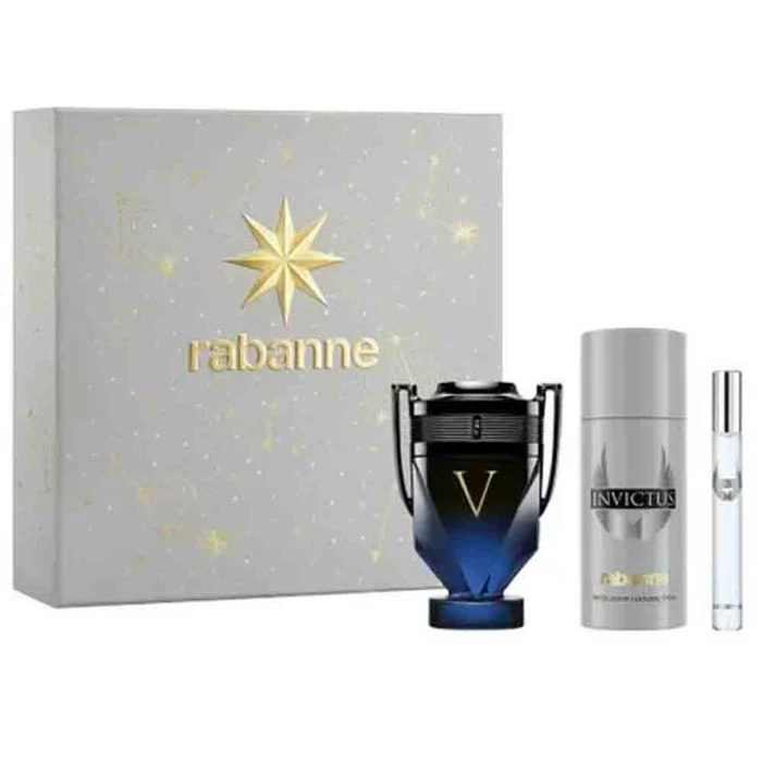 Paco Rabanne Invictus Victory Elixir Eau De Parfum Spray 100ml Set 3 Pieces for Men - Paco Rabanne