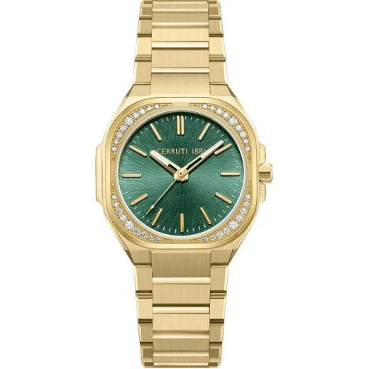 Cerruti 1881 Leadri Women's Watch CIWLG0096902 Gold Green Dial Mineral Crystal 50m Water Resistant Cerruti 1881 Leadri Women's Watch CIWLG0096902 Gold Green Dial Mineral Crystal 50m Water Resistant
