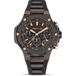 Cerruti 1881 Lucardo Men's Watch CIWGO0050602 Stainless Steel Black Silicone Strap 44mm Water Resistant 100m - Cerruti 1881