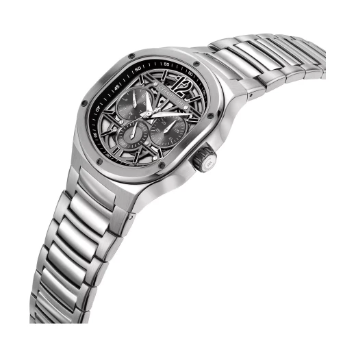 Cerruti 1881 Men's Multifunction Watch Stainless Steel Bracelet Black Dial 40mm - Cerruti 1881 - Image 6