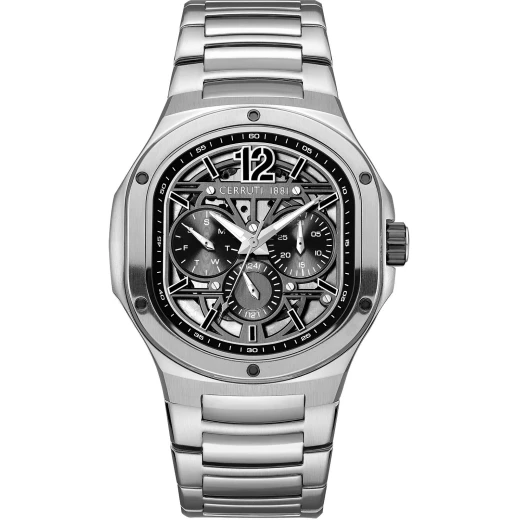 Cerruti 1881 Men's Multifunction Watch Stainless Steel Bracelet Black Dial 40mm Cerruti 1881 Men's Multifunction Watch Stainless Steel Bracelet Black Dial 40mm
