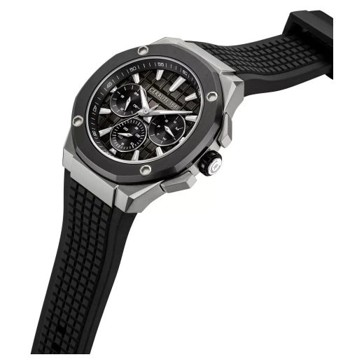 Cerruti 1881 Razzuolo Men's Watch CIWGQ0073401 Stainless Steel Black Silicone Strap 46mm Water Resistant 50m - Cerruti 1881 - Image 4