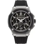Cerruti 1881 Razzuolo Men's Watch CIWGQ0073401 Stainless Steel Black Silicone Strap 46mm Water Resistant 50m - Cerruti 1881