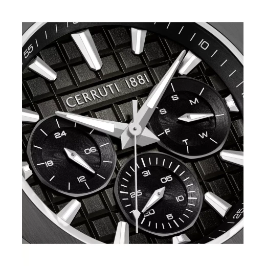 Cerruti 1881 Razzuolo Men's Watch CIWGQ0073401 Stainless Steel Black Silicone Strap 46mm Water Resistant 50m - Cerruti 1881 - Image 5