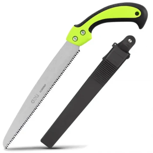 Deli 270mm Garden Saw with 7 TPI Teeth and Protective Sheath for Wood Cutting Deli 270mm Garden Saw with 7 TPI Teeth and Protective Sheath for Wood Cutting