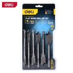 DELI Woodworking Forstner Drill Bit Set 6 Piece, High Carbon Steel, Precise Cutting, Sizes 10mm to 25mm, Ideal for Wood, Plastic, and Soft Metals - Deli