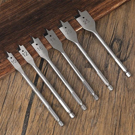 DELI Woodworking Forstner Drill Bit Set 6 Piece, High Carbon Steel, Precise Cutting, Sizes 10mm to 25mm, Ideal for Wood, Plastic, and Soft Metals - Deli - Image 4