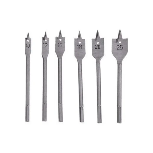 DELI Woodworking Forstner Drill Bit Set 6 Piece, High Carbon Steel, Precise Cutting, Sizes 10mm to 25mm, Ideal for Wood, Plastic, and Soft Metals - Deli - Image 5