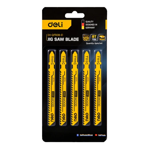 Deli Jig Saw Blades for Wood Cutting, HCS Material, 5 Pcs per Pack, Pack of 2 - Deli - Image 3