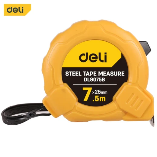 Deli Tools 7.5m Tape Measure, 25mm Wide Blade, Durable ABS Shell, EDL9075B Deli Tools 7.5m Tape Measure, 25mm Wide Blade, Durable ABS Shell, EDL9075B