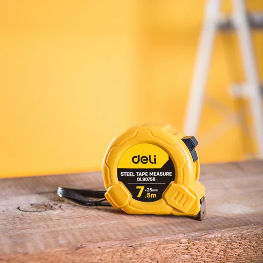 Deli Tools 7.5m Tape Measure, 25mm Wide Blade, Durable ABS Shell, EDL9075B - Deli - Image 4