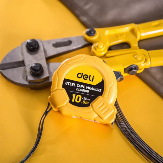 Deli Tools Tape Measure 10m x 25mm, Durable ABS Shell, Steel Blade - Deli - Image 3