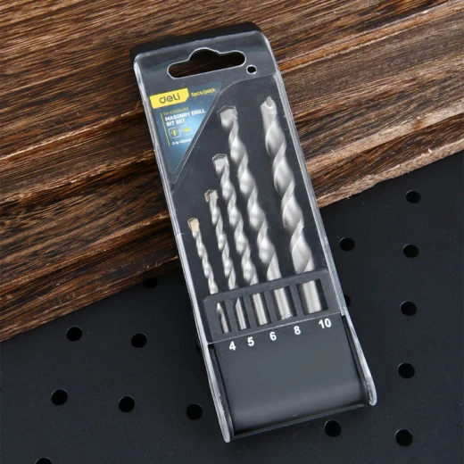 Deli Masonry Drill Bit Set 5 Pcs, High-Quality Concrete, Stone, and Brick Drilling Kit with Sizes Ranging from 4mm to 10mm, Ideal for Home Improvement and Professional Projects - Deli - Image 3