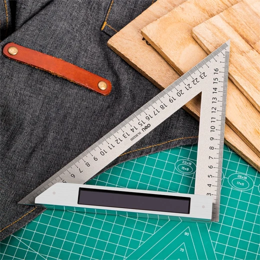 Deli Angle Square 200mm Stainless Steel Ruler for Precise Measurements - Deli - Image 4