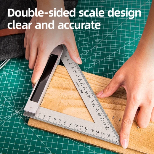 Deli Angle Square 200mm Stainless Steel Ruler for Precise Measurements - Deli - Image 6