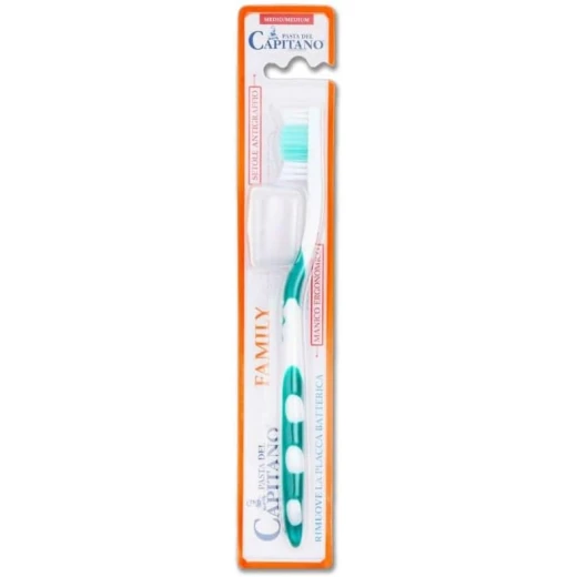 Pasta Del Capitano Family Medium Toothbrush, Plaque Removal, Gentle on Gums, 1 Count Pasta Del Capitano Family Medium Toothbrush, Plaque Removal, Gentle on Gums, 1 Count