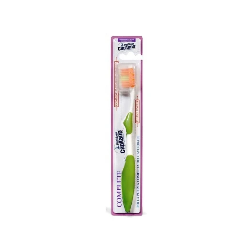 Pasta Del Capitano Complete Medium Toothbrush for Complete Oral Cleaning, Gum Massage, and Tongue Cleaning Pasta Del Capitano Complete Medium Toothbrush for Complete Oral Cleaning, Gum Massage, and Tongue Cleaning