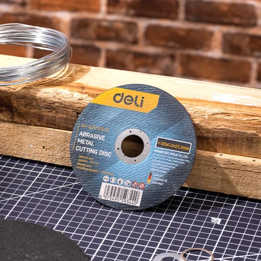 Deli 125mm Metal Cutting Disc, 1.2mm Thick, Carborundum Abrasive, Double Fiber Mesh - Deli - Image 2