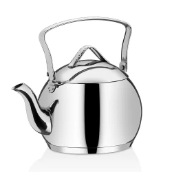 Korkmaz Tombik Teapot 2.0L Stainless Steel Turkish Style Tea Pot High Quality Durable Teakettle for Home Kitchen Traditional Tea Brewing Ergonomic Handle Heat Resistant Lid Mirror Finish