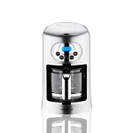 Korkmaz Drippa LCD Filter Coffee Machine Black 1.25 Liters 10 Cups Capacity 900 Watt Permanent Filter with Handle Automatic Shutdown Time Adjustment Feature - Korkmaz