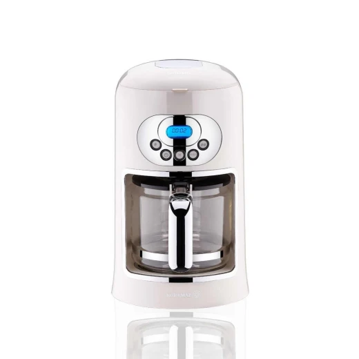 Korkmaz Drippa A866-01 LCD Filter Coffee Machine Vanilla 1400W 4 Cup Capacity Korkmaz Drippa A866-01 LCD Filter Coffee Machine Vanilla 1400W 4 Cup Capacity
