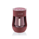 Korkmaz Otantik Turkish Coffee Machine Red, 3 Cup Capacity 700W, Thermo Balance Technology, Granite Effect Pot, Automatic Turkish Coffee Maker, Stylish Home and Office Coffee Appliance - Korkmaz