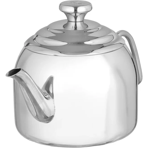 Korkmaz Stainless Steel Droppa Teapot 1.3 Liter Silver, Durable Stainless Steel Kettle for Hot and Cold Beverages, Elegant Home Use Teapot, High Quality Turkish Design for Tea and Coffee Serving - Korkmaz - Image 3