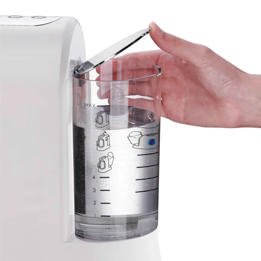 Korkmaz Kahvekolik Aqua Filter Coffee Machine 1.2 Liter Vanilla Chrome, Automatic Drip Coffee Maker with Drip Stop Function, Elegant Design Home and Office Coffee Machine, Easy Use High Quality Coffee Brewer - Korkmaz - Image 2