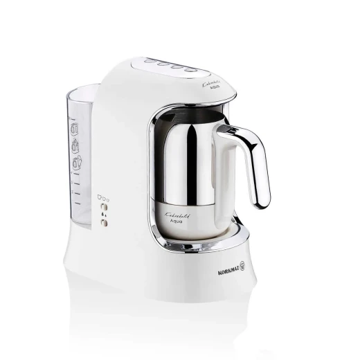 Korkmaz Kahvekolik Aqua Filter Coffee Machine 1.2 Liter Vanilla Chrome, Automatic Drip Coffee Maker with Drip Stop Function, Elegant Design Home and Office Coffee Machine, Easy Use High Quality Coffee Brewer Korkmaz Kahvekolik Aqua Filter Coffee Machine 1.2 Liter Vanilla Chrome, Automatic Drip Coffee Maker with Drip Stop Function, Elegant Design Home and Office Coffee Machine, Easy Use High Quality Coffee Brewer