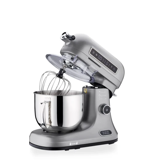 Korkmaz Mix Master Stand Mixer Grey 1600W with 5L Stainless Steel Bowl and Digital Scale - Korkmaz - Image 3