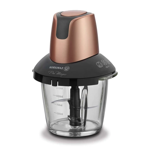 Korkmaz Pro Magic Food Processor Rosagold 1250ml Capacity 900 Watts with Stainless Steel Blades Korkmaz Pro Magic Food Processor Rosagold 1250ml Capacity 900 Watts with Stainless Steel Blades