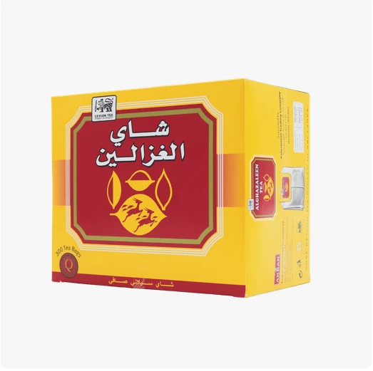 شاي الغزالين 300 ميدالية شاي أسود 100عبوة كرتون تجربة شاي عالية الجودة مذاق غني مثالي للمشاركة أو الاستمتاع الشخصي - الغزالين