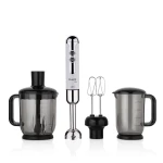 Korkmaz Mia Vanilla Chrome Mega Blender Set 850 Watt with 1500ml Chopping Bowl and 1000ml Measuring Cup - Korkmaz