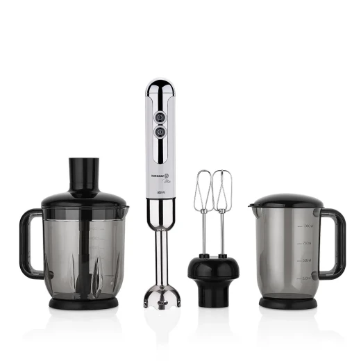 Korkmaz Mia Vanilla Chrome Mega Blender Set 850 Watt with 1500ml Chopping Bowl and 1000ml Measuring Cup Korkmaz Mia Vanilla Chrome Mega Blender Set 850 Watt with 1500ml Chopping Bowl and 1000ml Measuring Cup