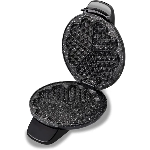 Korkmaz Mia Waffle Machine Rose Gold Granite Non-Stick 850 Watt 19cm Diameter - Korkmaz - Image 4
