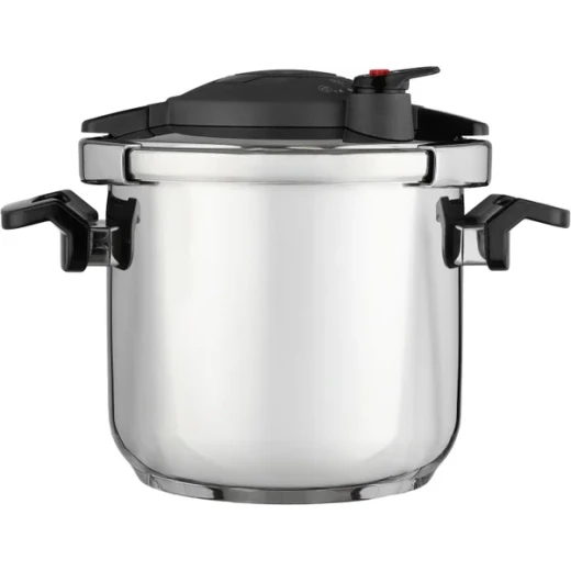 Korkmaz Stainless Steel 7 Liter Pressure Cooker for Efficient and Healthy Cooking Silver Black with Advanced Safety Features and Easy Pour Rim - Korkmaz - Image 4