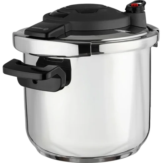Korkmaz Stainless Steel 7 Liter Pressure Cooker for Efficient and Healthy Cooking Silver Black with Advanced Safety Features and Easy Pour Rim - Korkmaz - Image 3