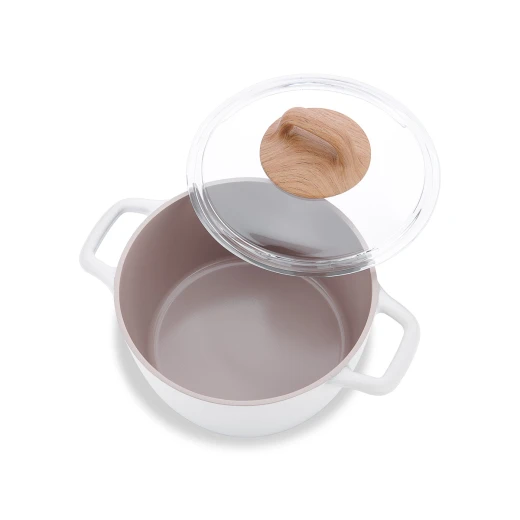 Korkmaz Gusto Ceramic Pot 5 Liter Capacity 24 cm Diameter Aluminum with Non-Stick Coating - Korkmaz - Image 4