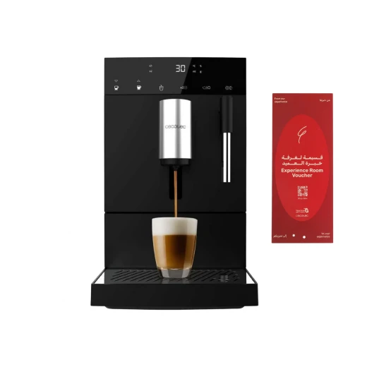 Cecotec Cremmaet Compact Steam Superautomatic Coffee Machine 19 Bar with Built-In Grinder, Thermoblock System for Espresso & Americano + Free Al Ameed Coffee Beans Voucher Cecotec Cremmaet Compact Steam Superautomatic Coffee Machine 19 Bar with Built-In Grinder, Thermoblock System for Espresso & Americano + Free Al Ameed Coffee Beans Voucher