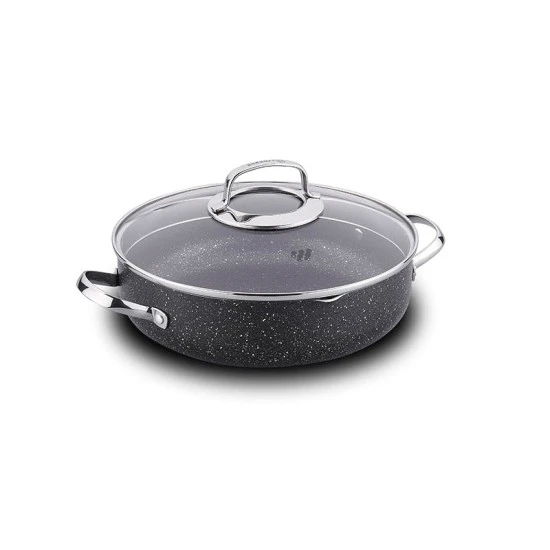 Korkmaz Galaxy Low Casserole 24x7cm - High Quality Durable Non-Stick Cookware for Healthy and Delicious Cooking Experiences on All Stovetops - Korkmaz