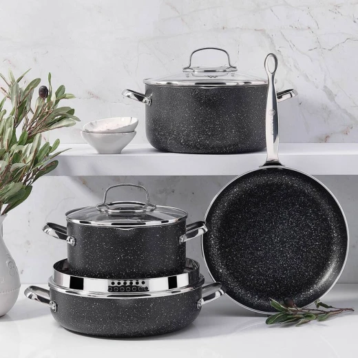Korkmaz Galaxy Casserole 20x10.5cm Non-Stick Durable Cookware for Healthy Cooking - Korkmaz - Image 2