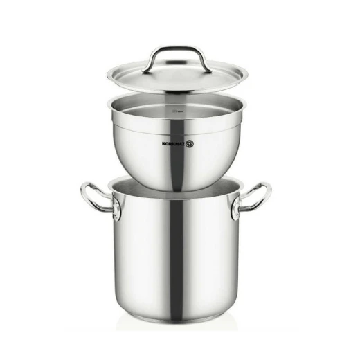 Korkmaz Proline Stainless Steel Mixing Bowl 1.9 Quart Silver Classic Style for Kitchen Prep and Cooking - Korkmaz - Image 2